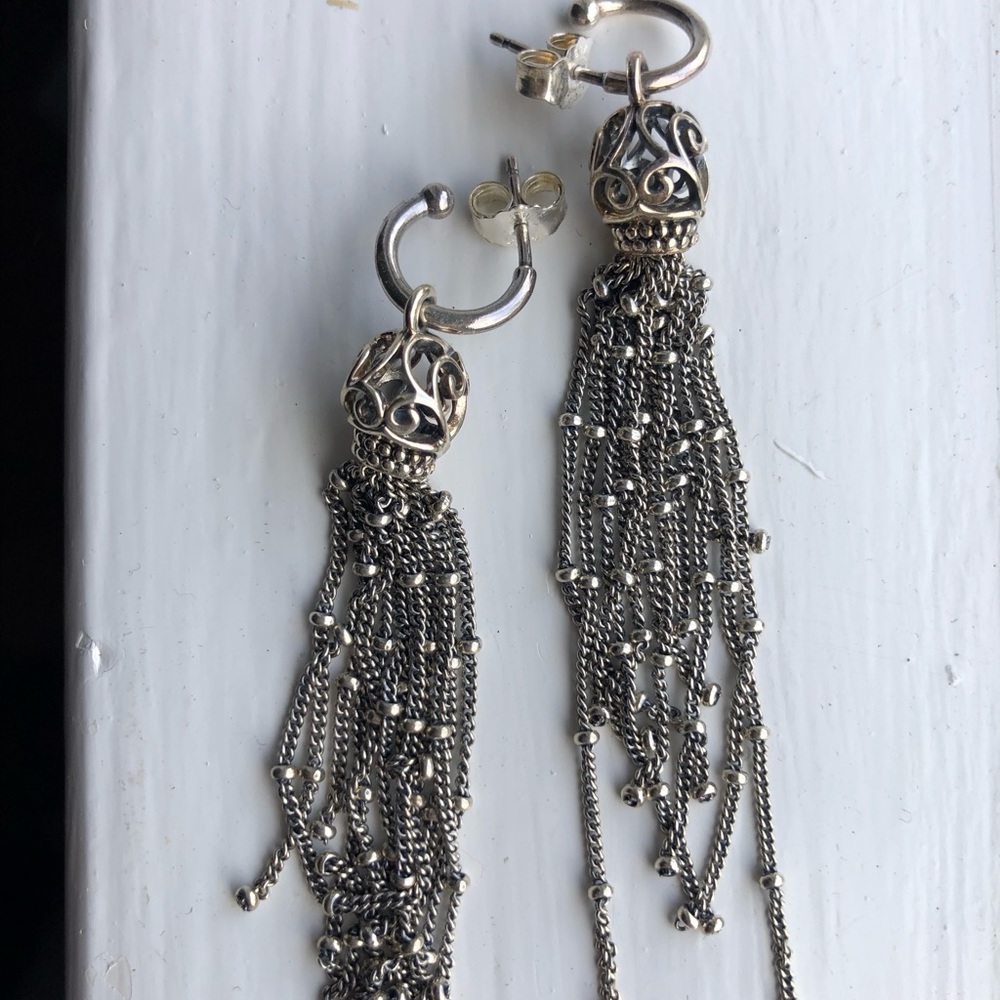 Pandora silver drop/dangle earrings